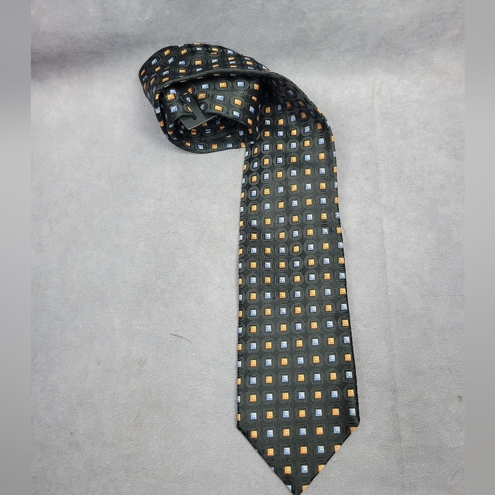 Emenegildo Zegna geometric 100% Silk Office Career Business‎ Formal  Tie